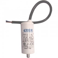 Condensateur COMAR 10 uF à câble