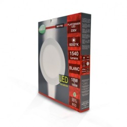 Plafonnier LED Blanc Ø225 18W 6000°K