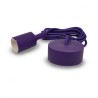 SUSPENSION AVEC DOUILLE E27 SILICON + CABLE 2 M VIOLET