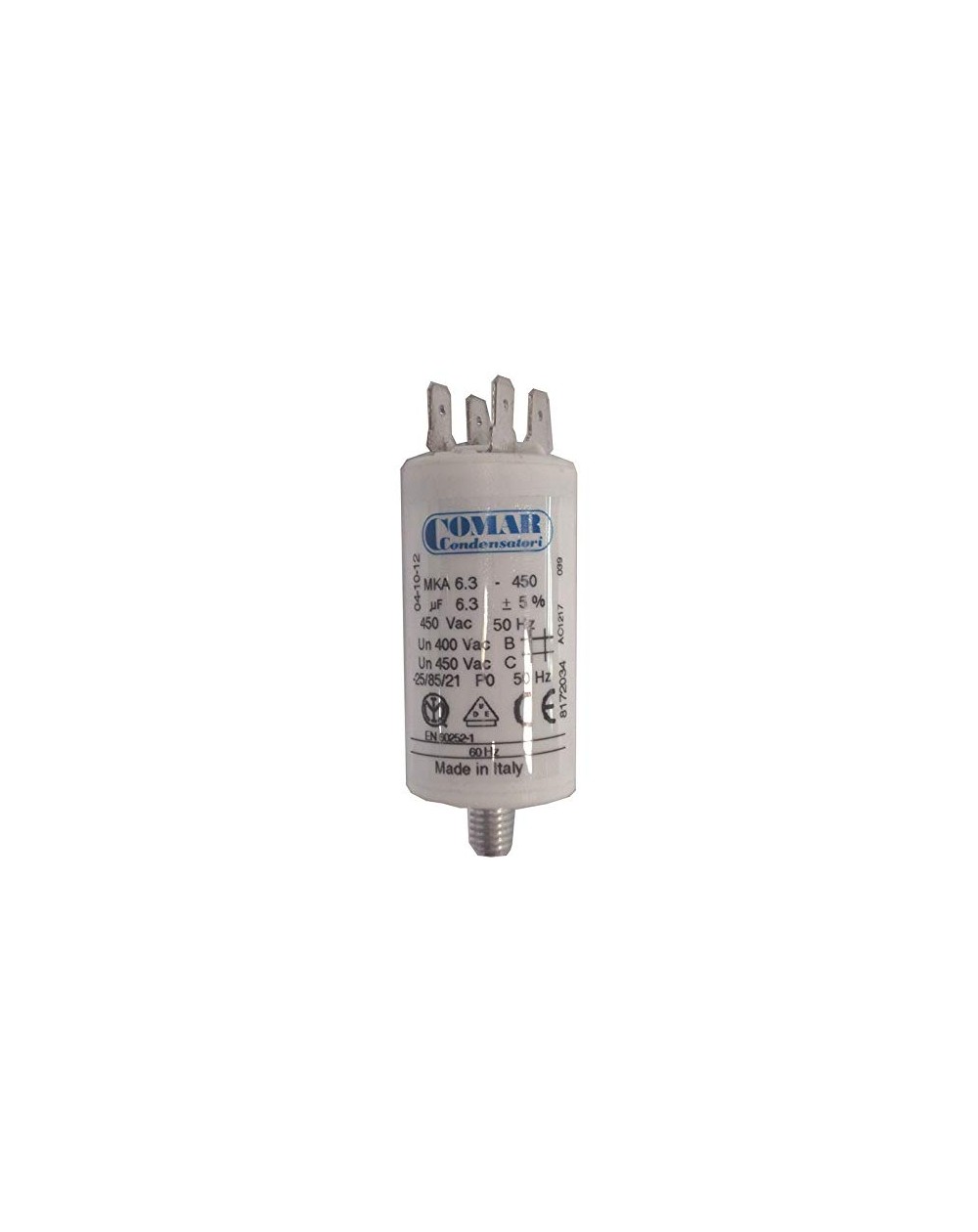 Condensateur permanent à cosse 6.3 uF - COMAR - pour toute sorte de moteur asynchrone